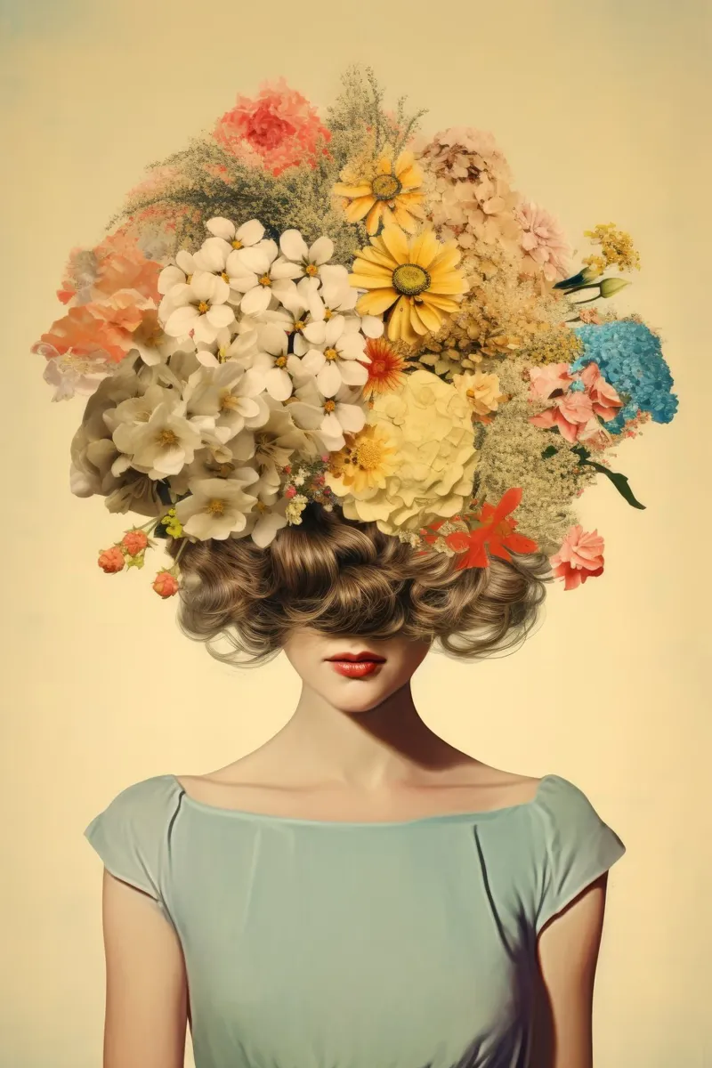 Fiore per capelli vintage 2 pellicola backlit da Tameo