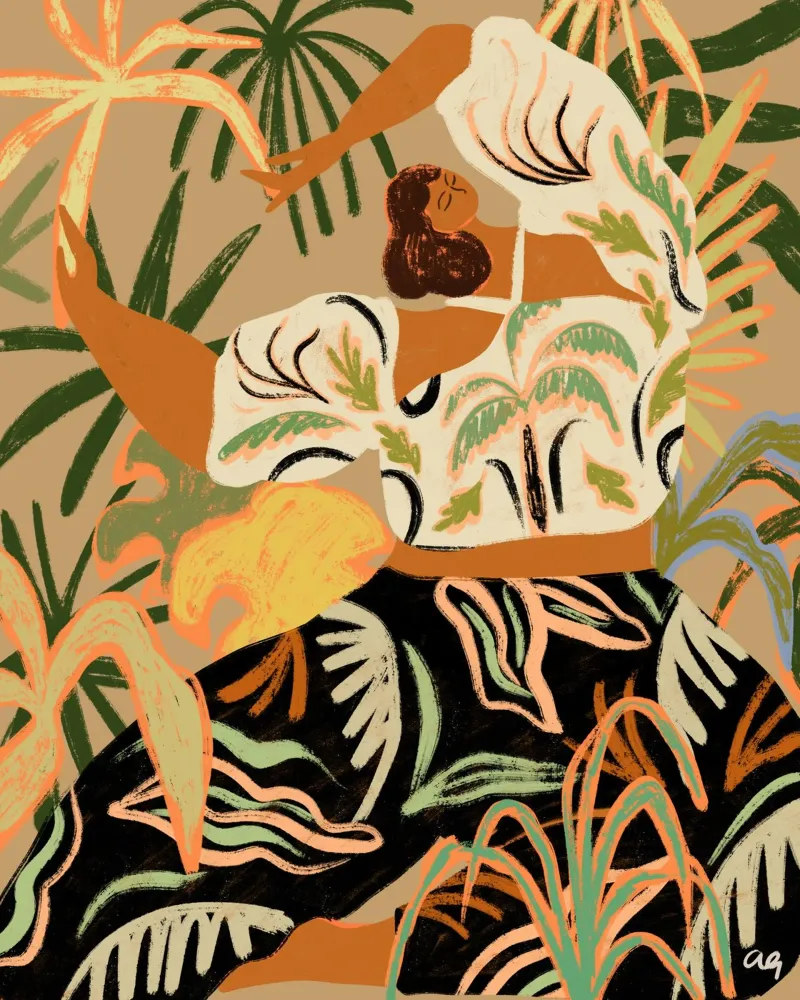 Nature's Embrace poster con telaio in legno da Arty Guava