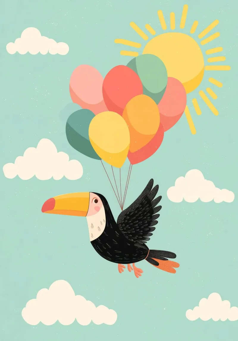 Balloon Bird Adventure poster da Kiara
