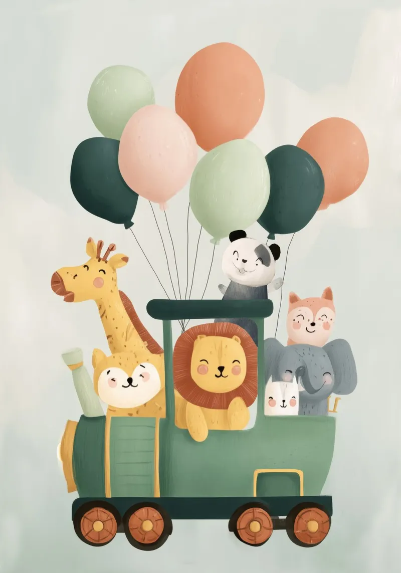 The Happy Animal Train pellicola backlit da Kiara