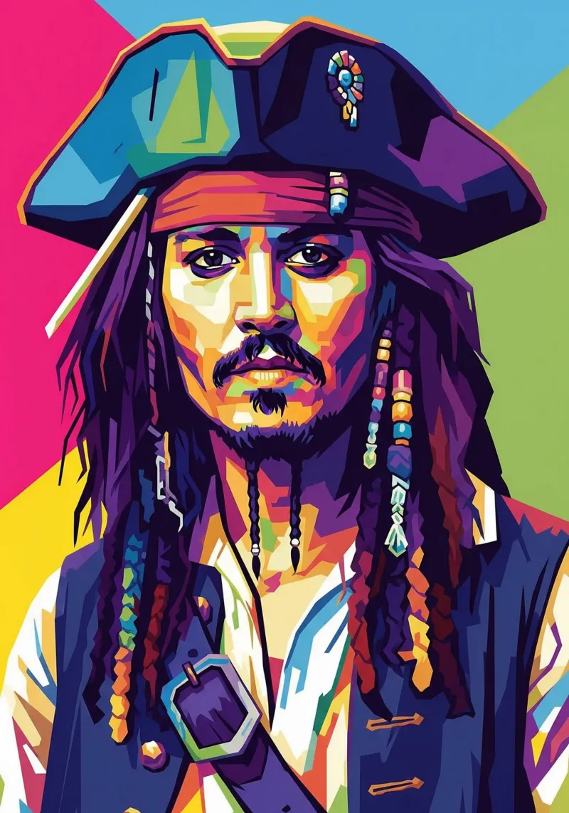 Jack Sparrow - Johnny Depp #1 poster da Hantamrata