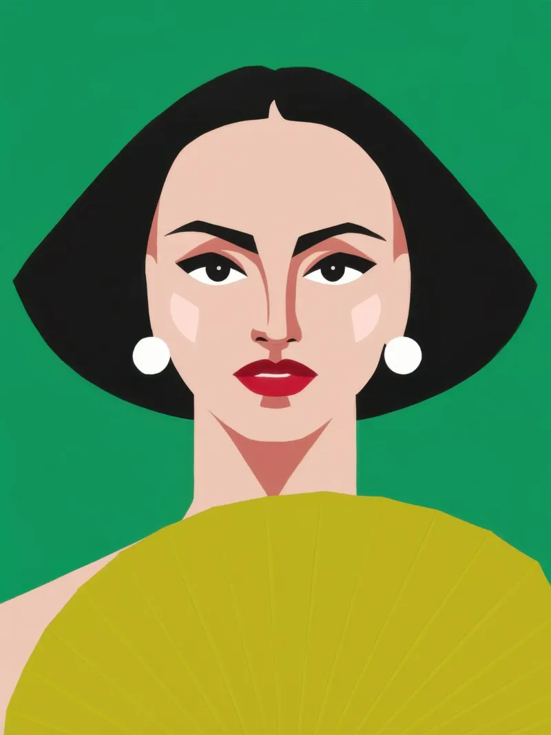 Elegant Bob Portrait canvas with Floater frame by Irish Strokes