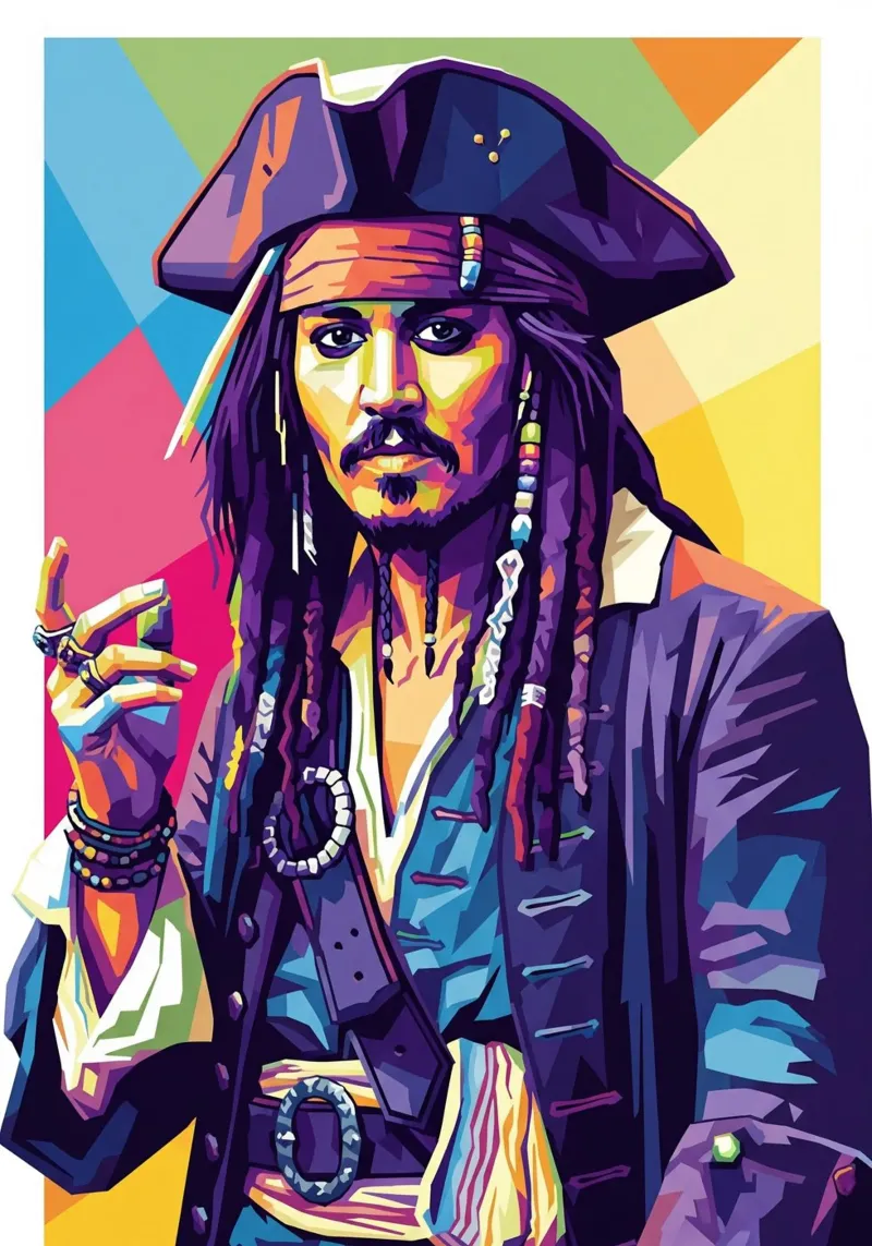 Jack Sparrow - Johnny Depp #6 poster da Hantamrata
