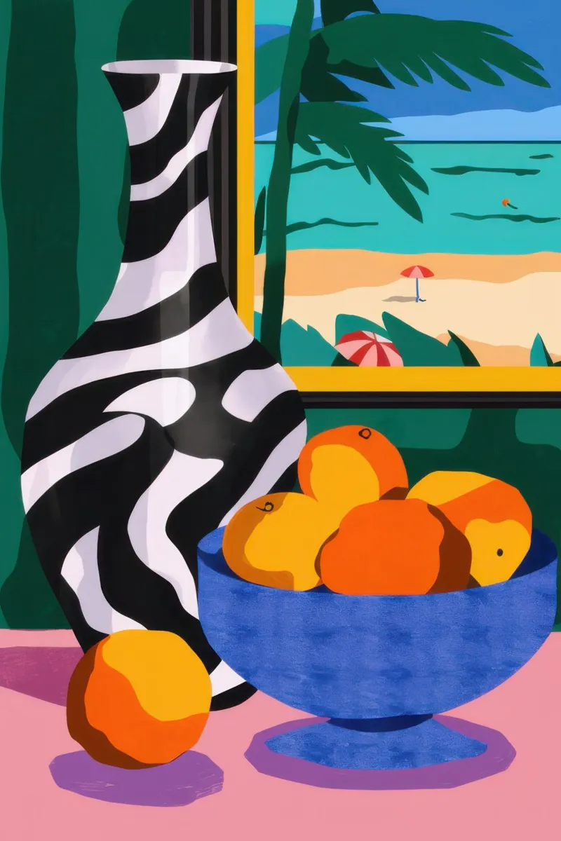 Window with Oranges canvas by Irish Strokes