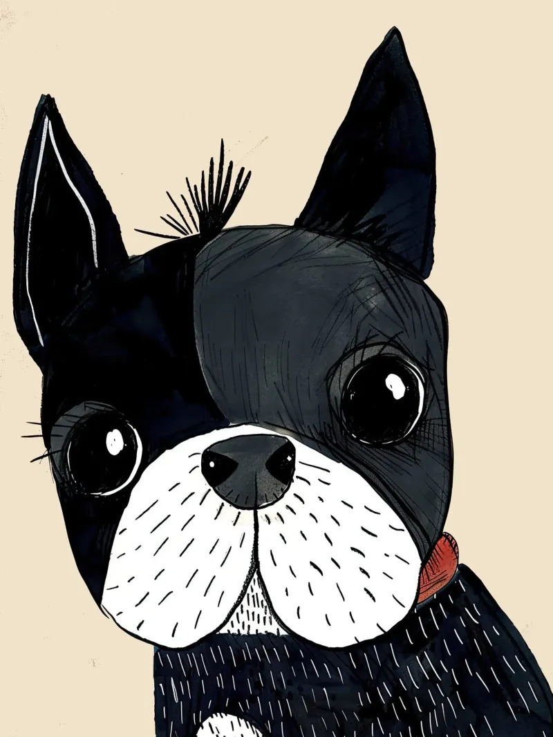 Cucciolo curioso poster con telaio in alluminio da DaarbyN