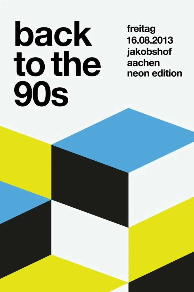Back To The 90s poster con telaio in alluminio da Stephan Kochs