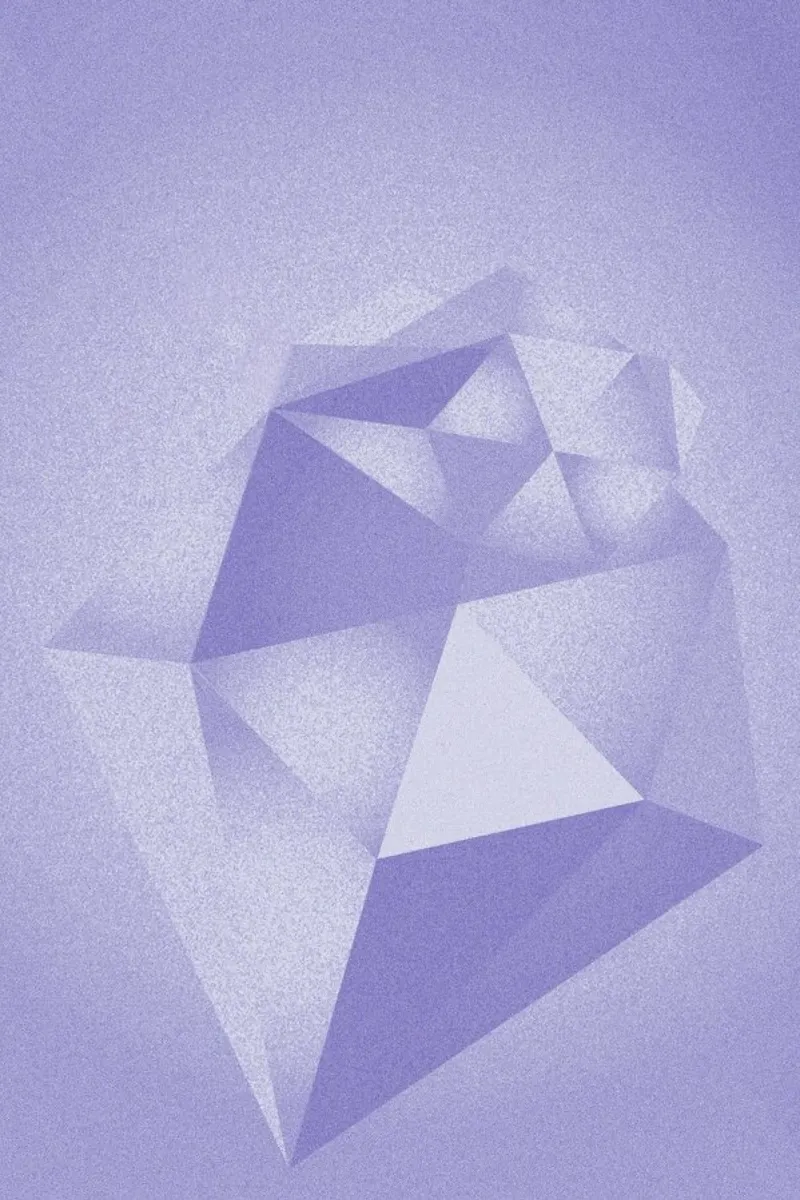 Crystals Blue poster con telaio in legno da Andreas Jarner