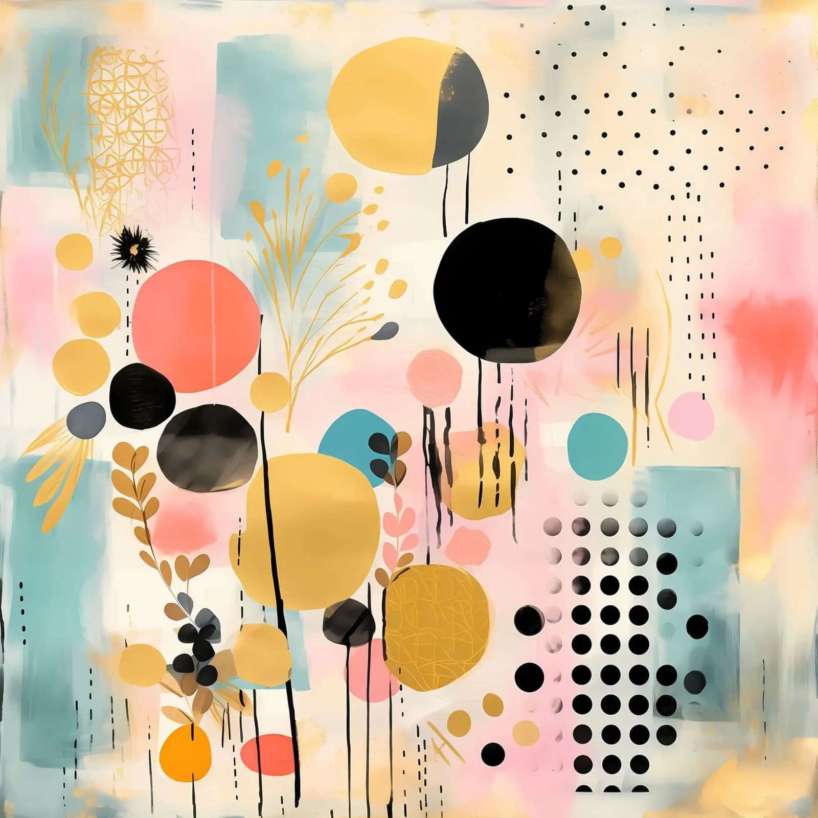 Boho Abstract 3 poster con telaio in plastica da Yaso Design Boho & Botanic