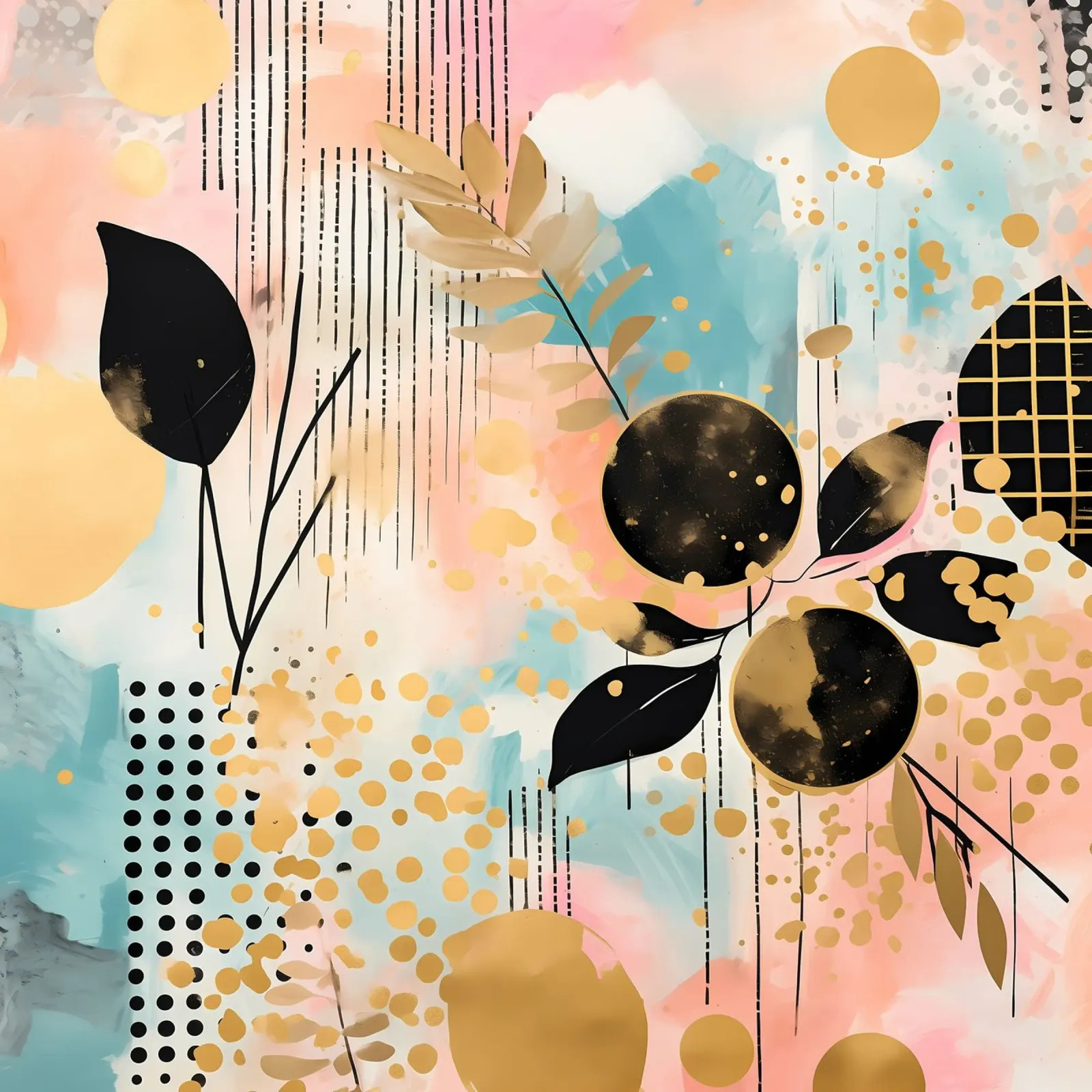 Boho Abstract 4 canvas by Yaso Design Boho & Botanic