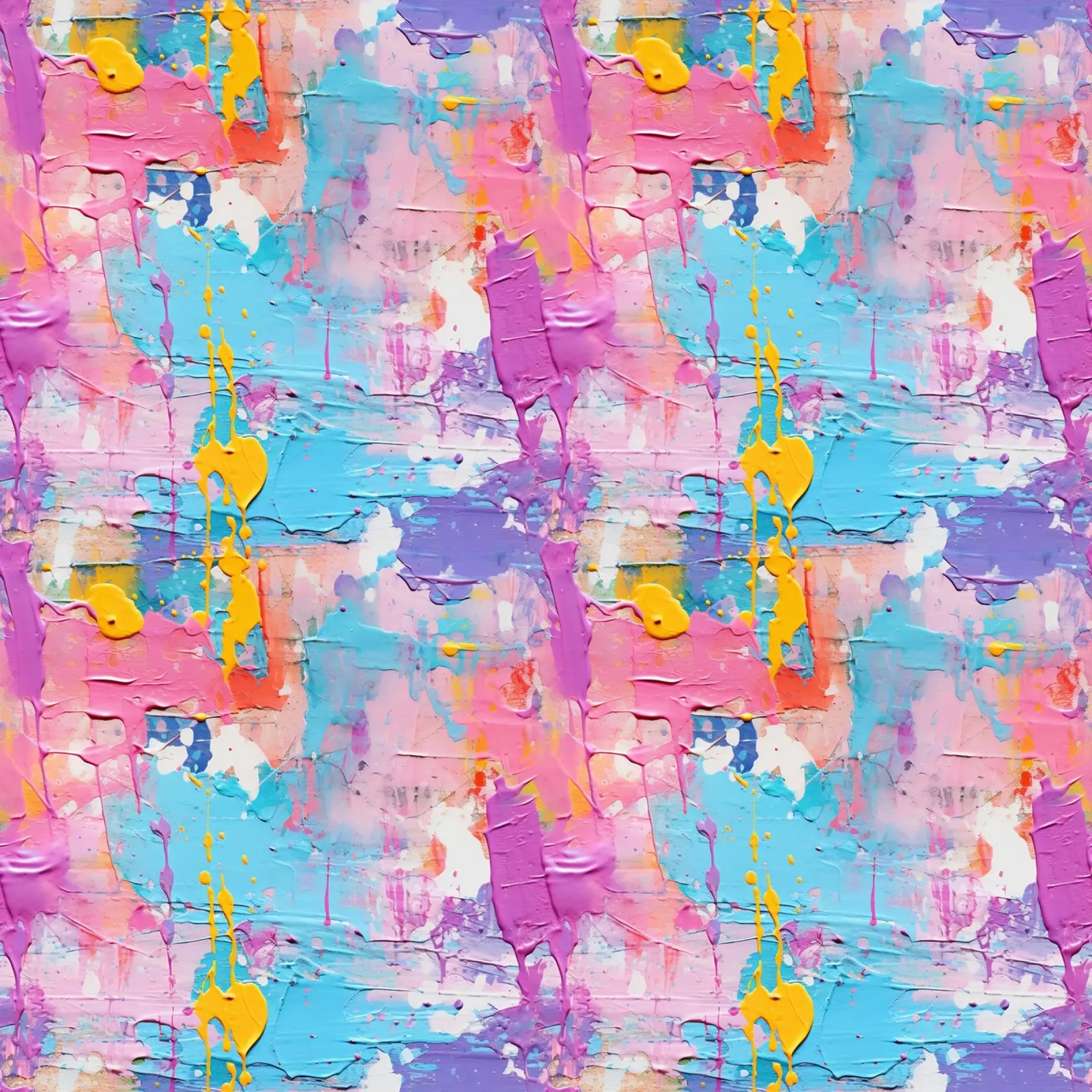 Paint Splatter Malerei Pinselstriche 4 Leinwand mit Schattenfugenrahmen von Yaso Design Paint