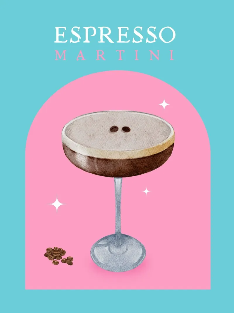 ESPRESSO MARTINI poster con telaio in plastica da ArtDesign by KBK