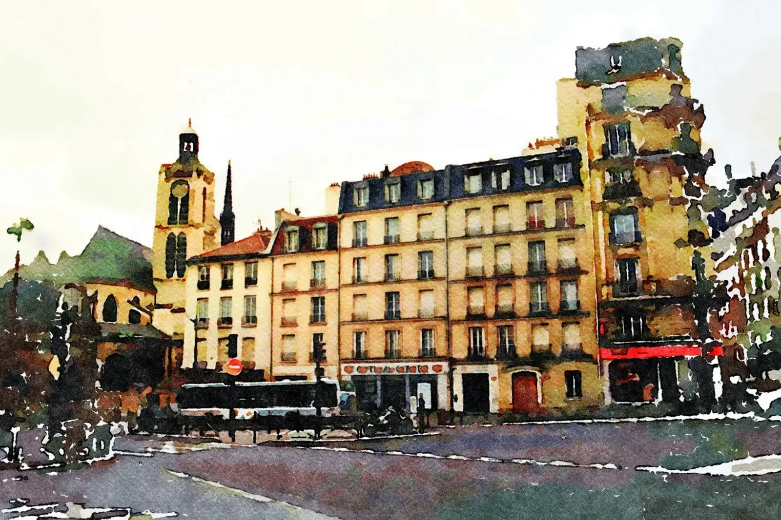 A Parigi poster con telaio in alluminio da Massimo Frascogna