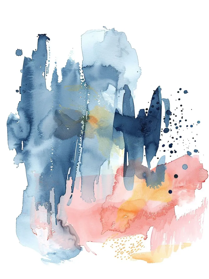 Boho abstract 6a canvas met Baklijst van Yaso Design Boho & Botanic