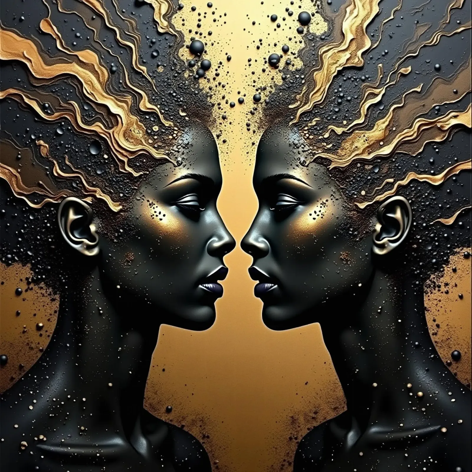 Immagine_specchio_oro_2 poster da AI-Portraits by LK