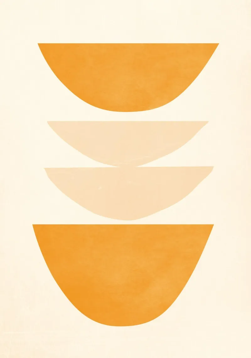 Forme astratte 36 poster con telaio in legno da ThingDesign
