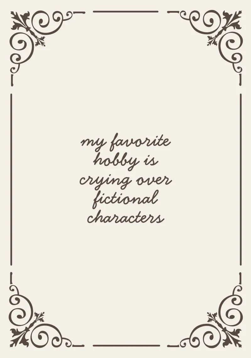 Crying Over Fictional Characters Funny Literary Print canvas by vintagepod