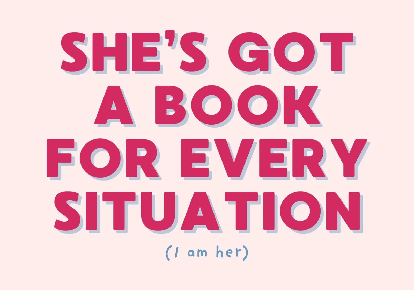 She's Got A Book For Every Situation Art Print canvas with Floater frame by vintagepod