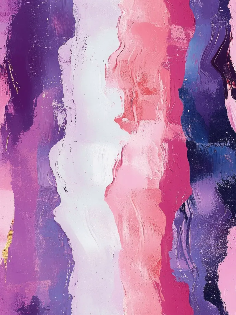 Paint Splatter Malerei Pinselstriche Lilac 2 Poster von Yaso Design Paint