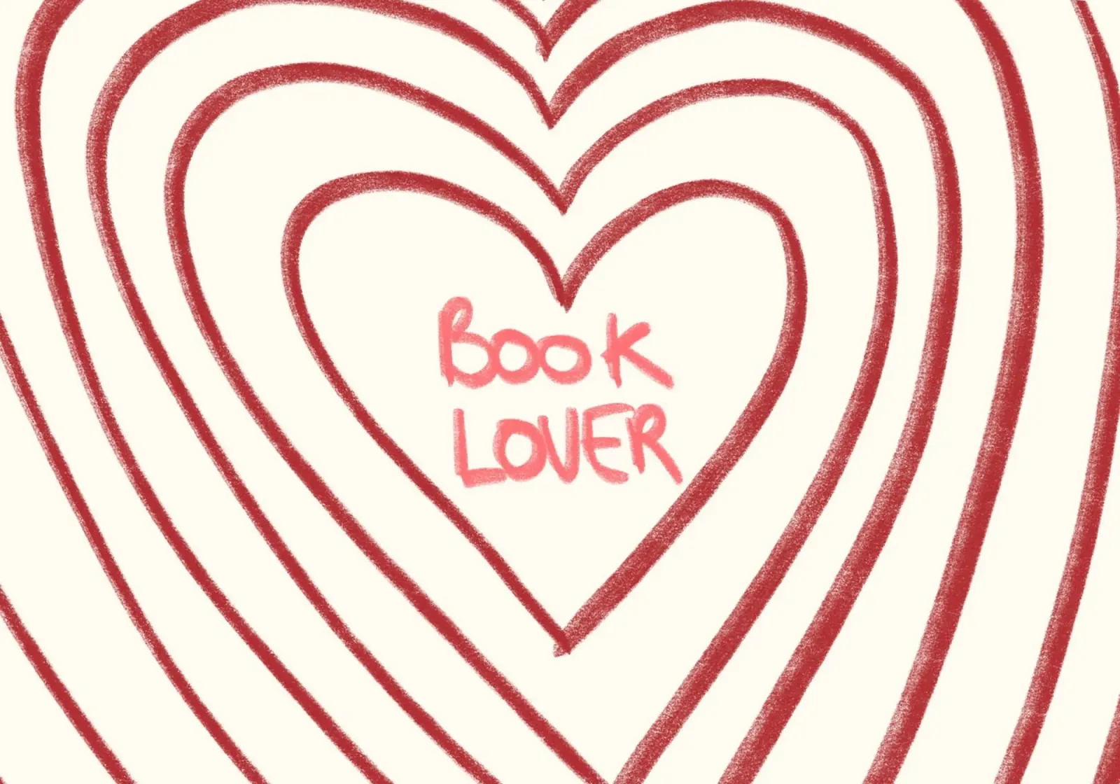 Poster estetico retrò "Amante dei libri" con cuore tela con Cornice a cassetta da vintagepod