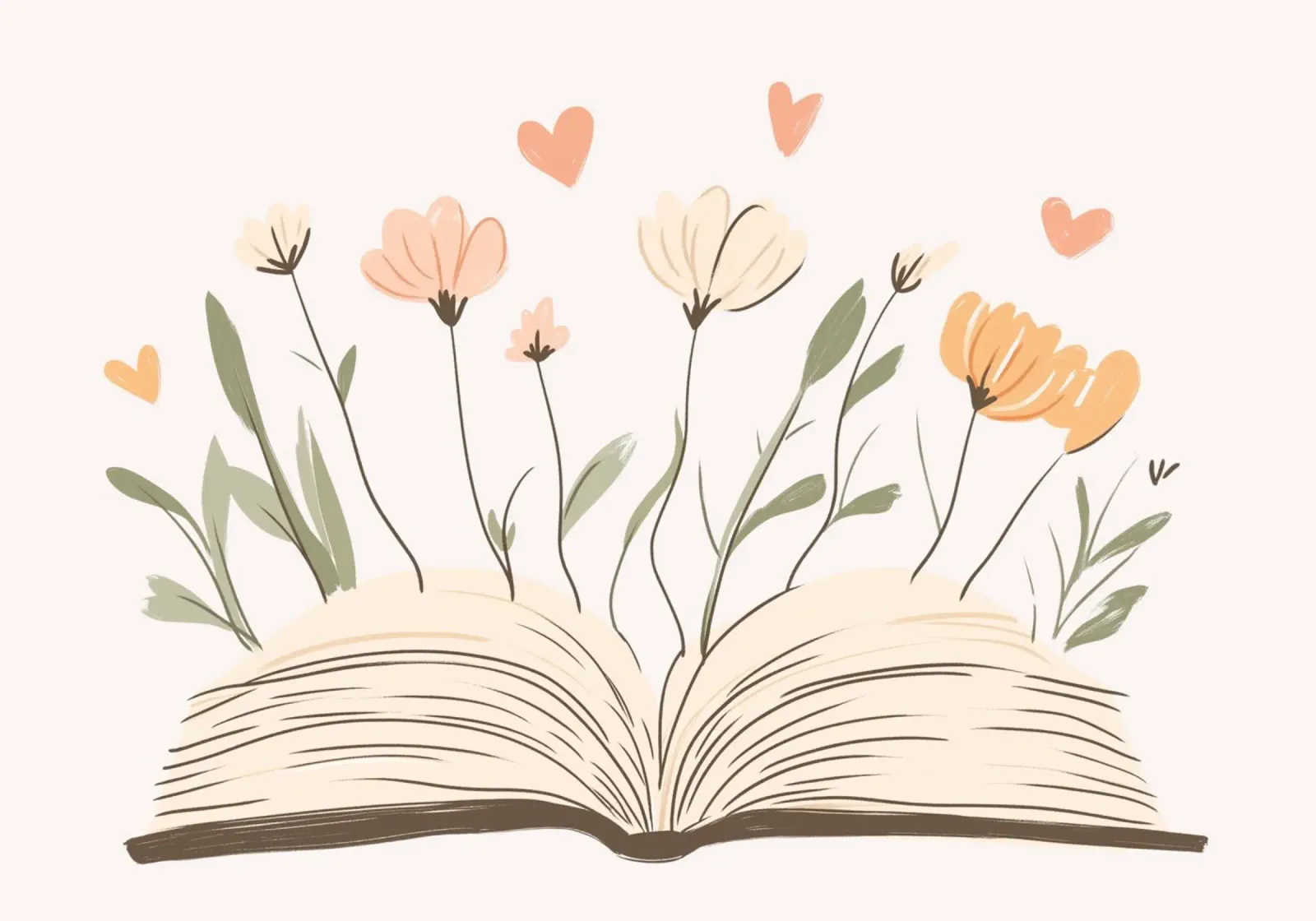 Bloemen Boek Liefhebber Kunst - Gezellige Esthetische Poster canvas met Baklijst van vintagepod