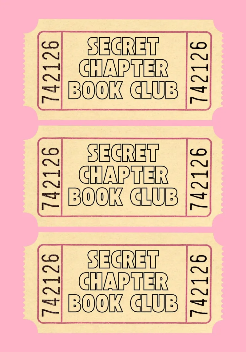 Affiche rétro du club de lecture Secret Chapter - rose poster de vintagepod