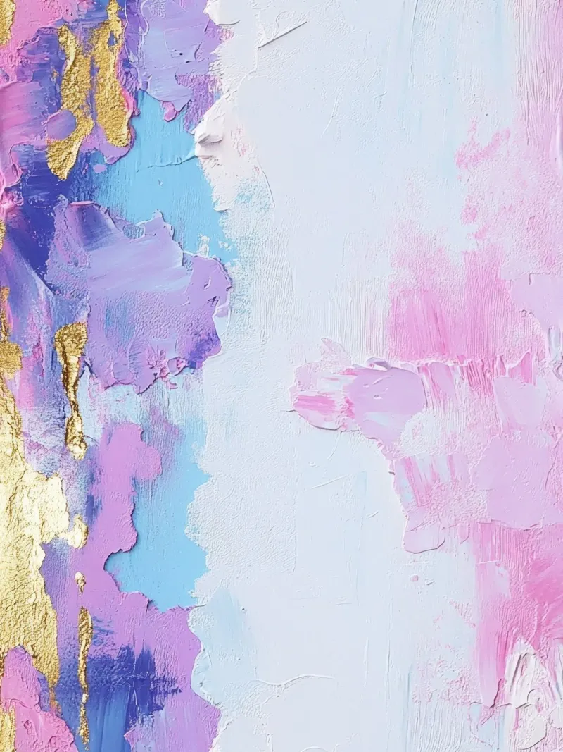 Paint Splatter Malerei Pinselstriche Lilac 7 Poster von Yaso Design Paint