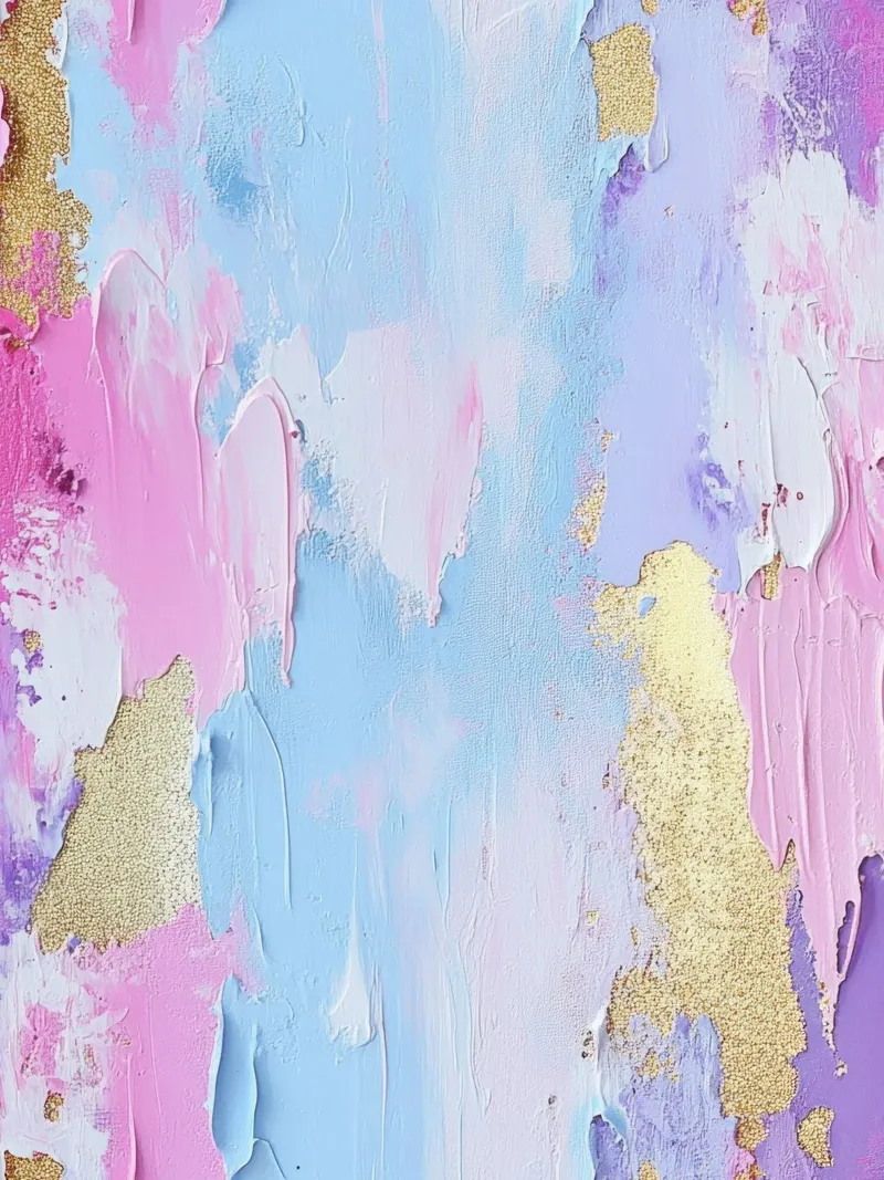 Paint Splatter Malerei Pinselstriche Lilac 8 Poster von Yaso Design Paint