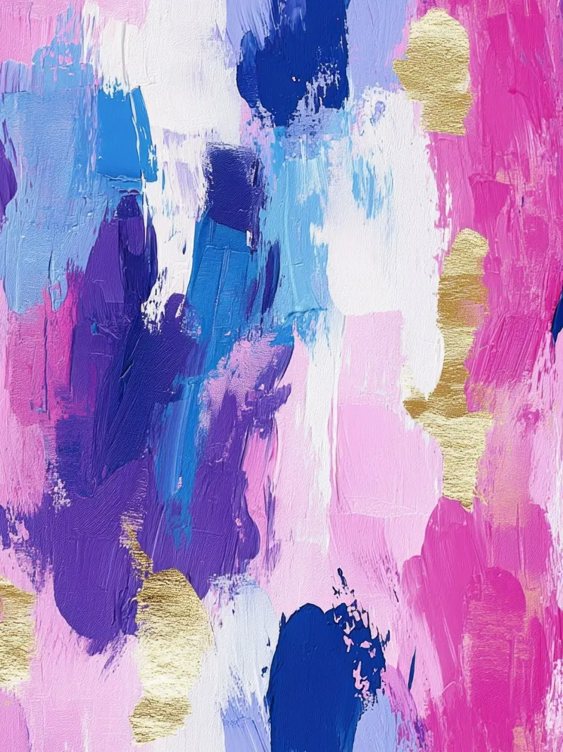 Paint Splatter Malerei Pinselstriche Lilac 14 Poster von Yaso Design Paint