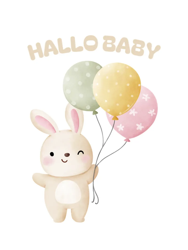 HALLO BABY tela con Cornice a cassetta da ArtDesign by KBK
