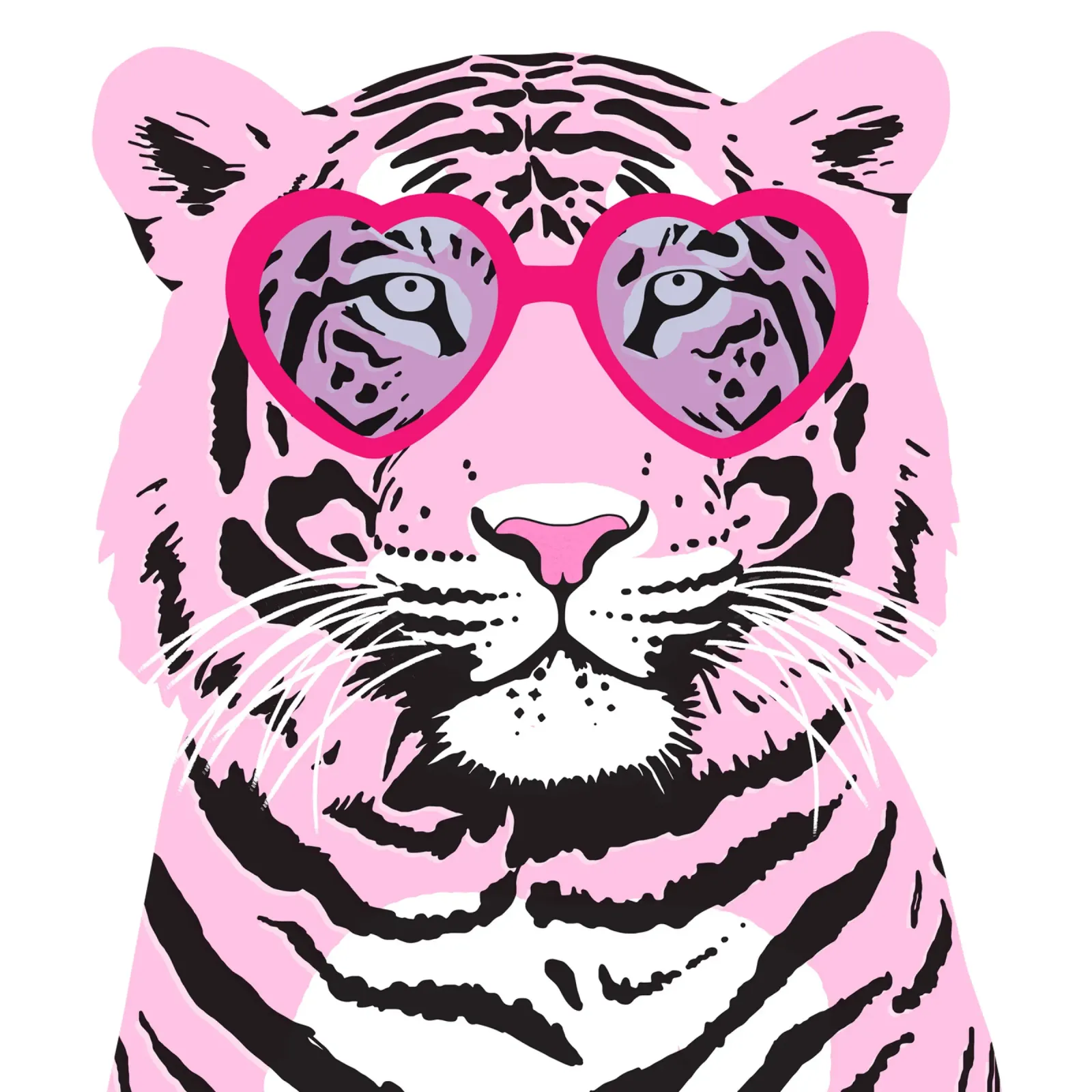 Funky Tiger Poster von Asha Designs