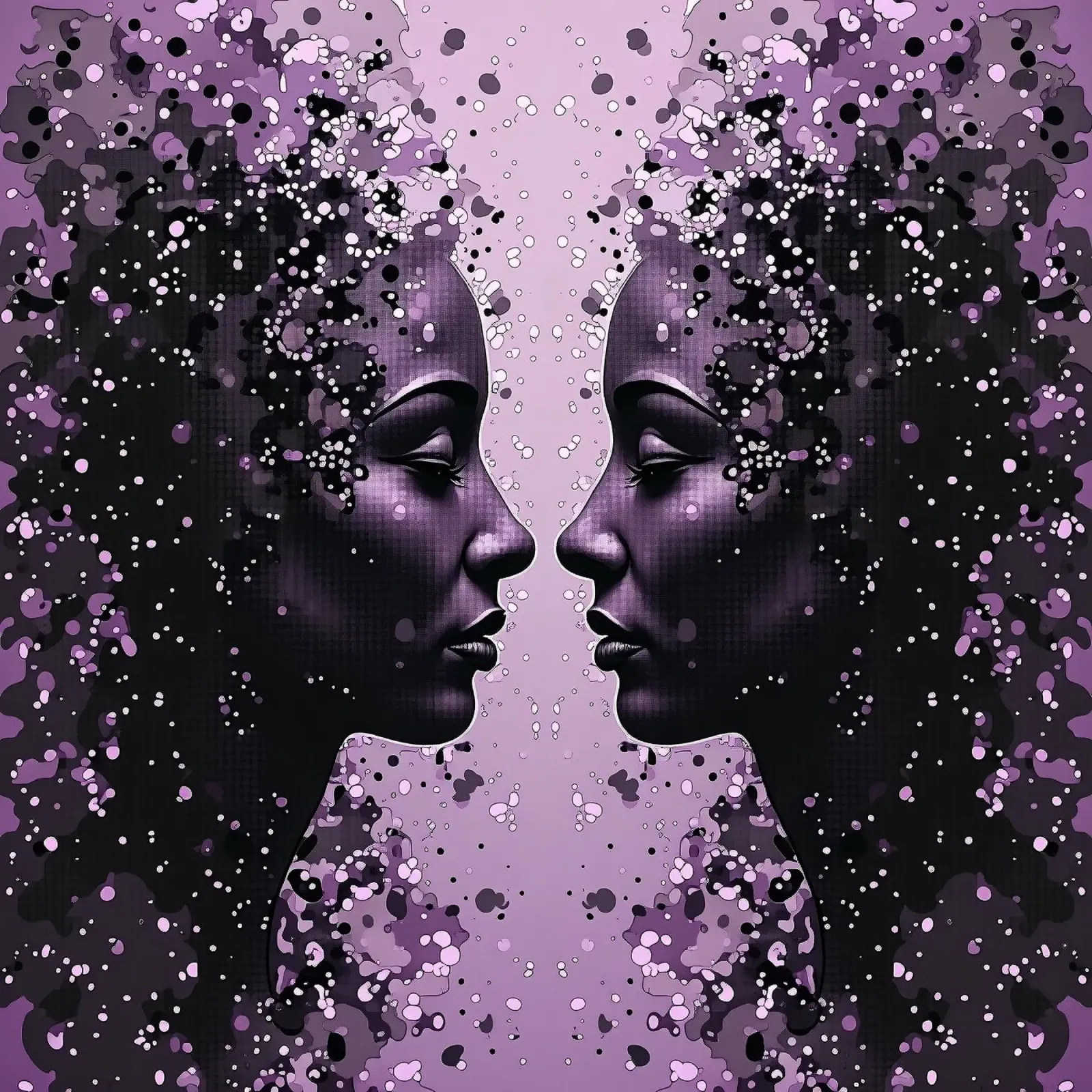Immagine_specchio_viola_4 poster da AI-Portraits by LK