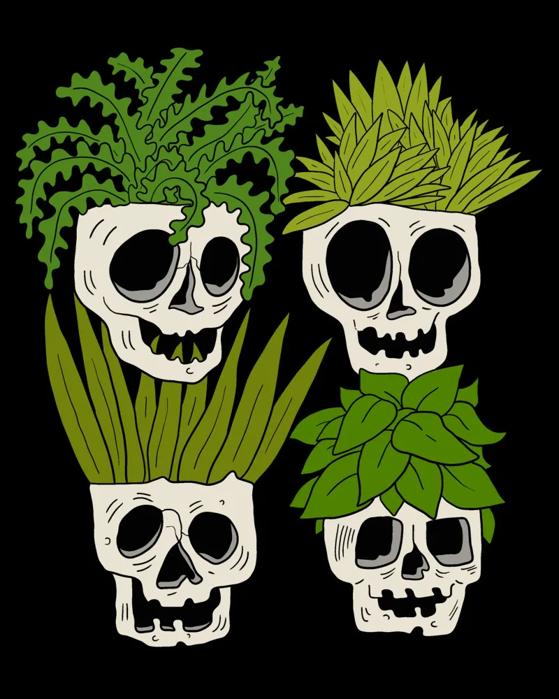 Skulls pots poster da TijanaArtStudio88