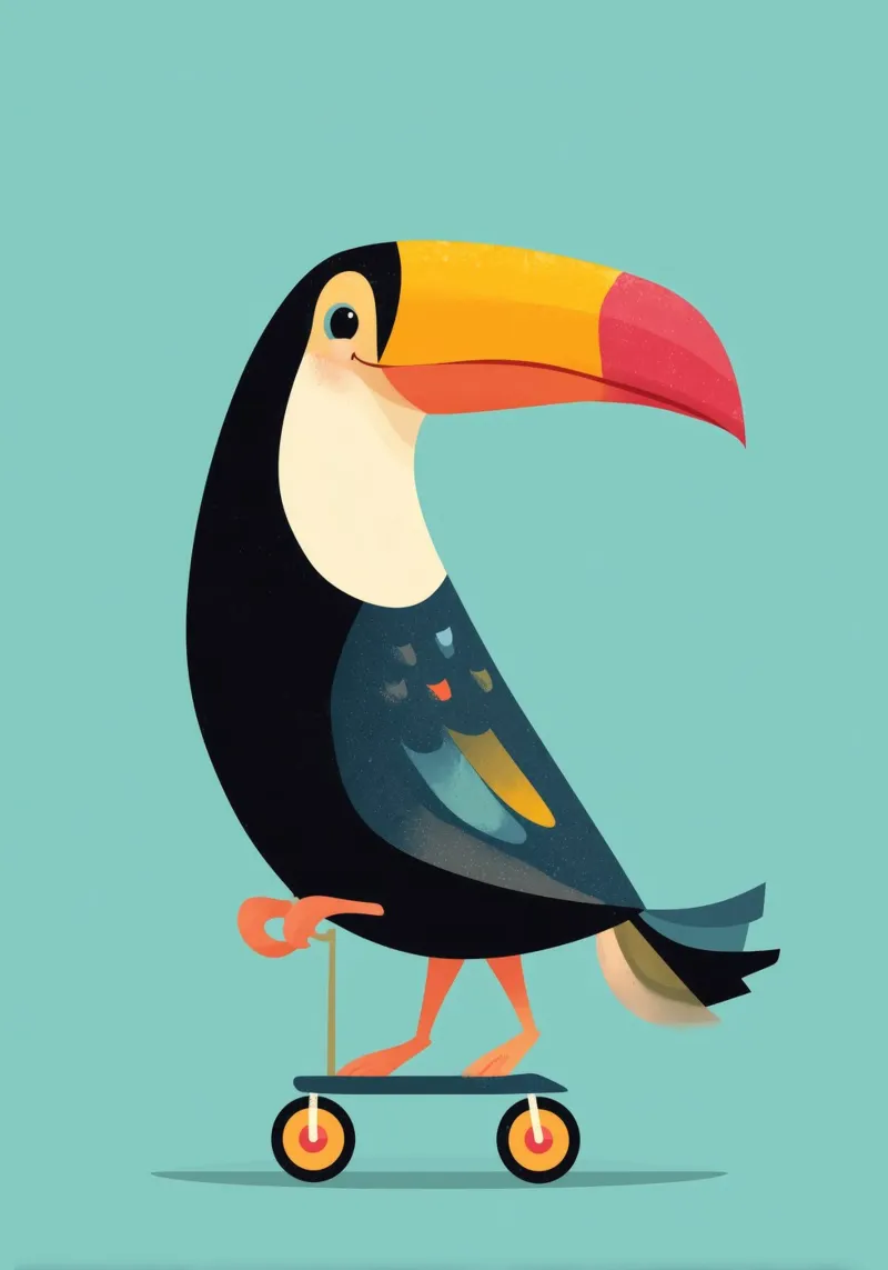 Scooter Toucan poster con telaio in alluminio da Kiara