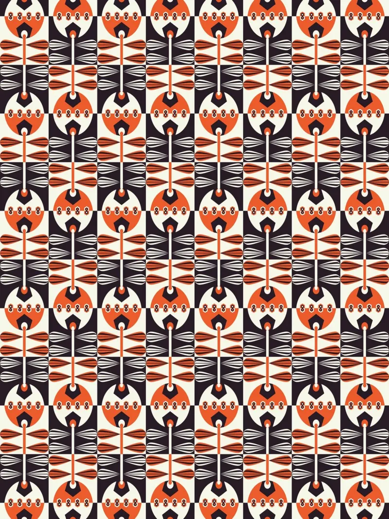 Repetitive pattern 34 canvas by Little Dean
