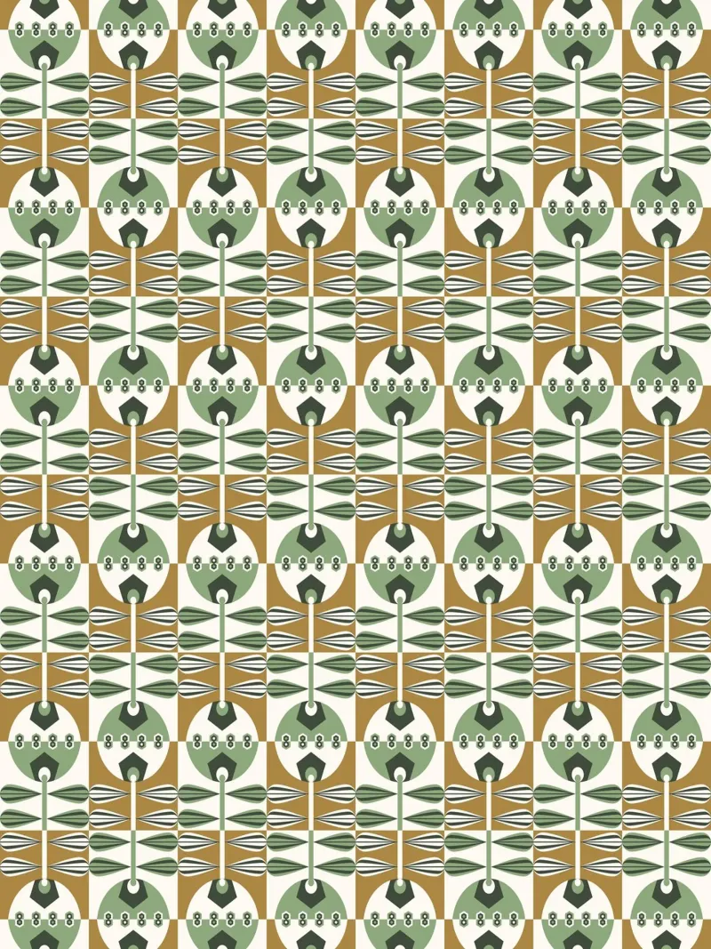 Repetitive pattern 35 canvas with Floater frame by Little Dean