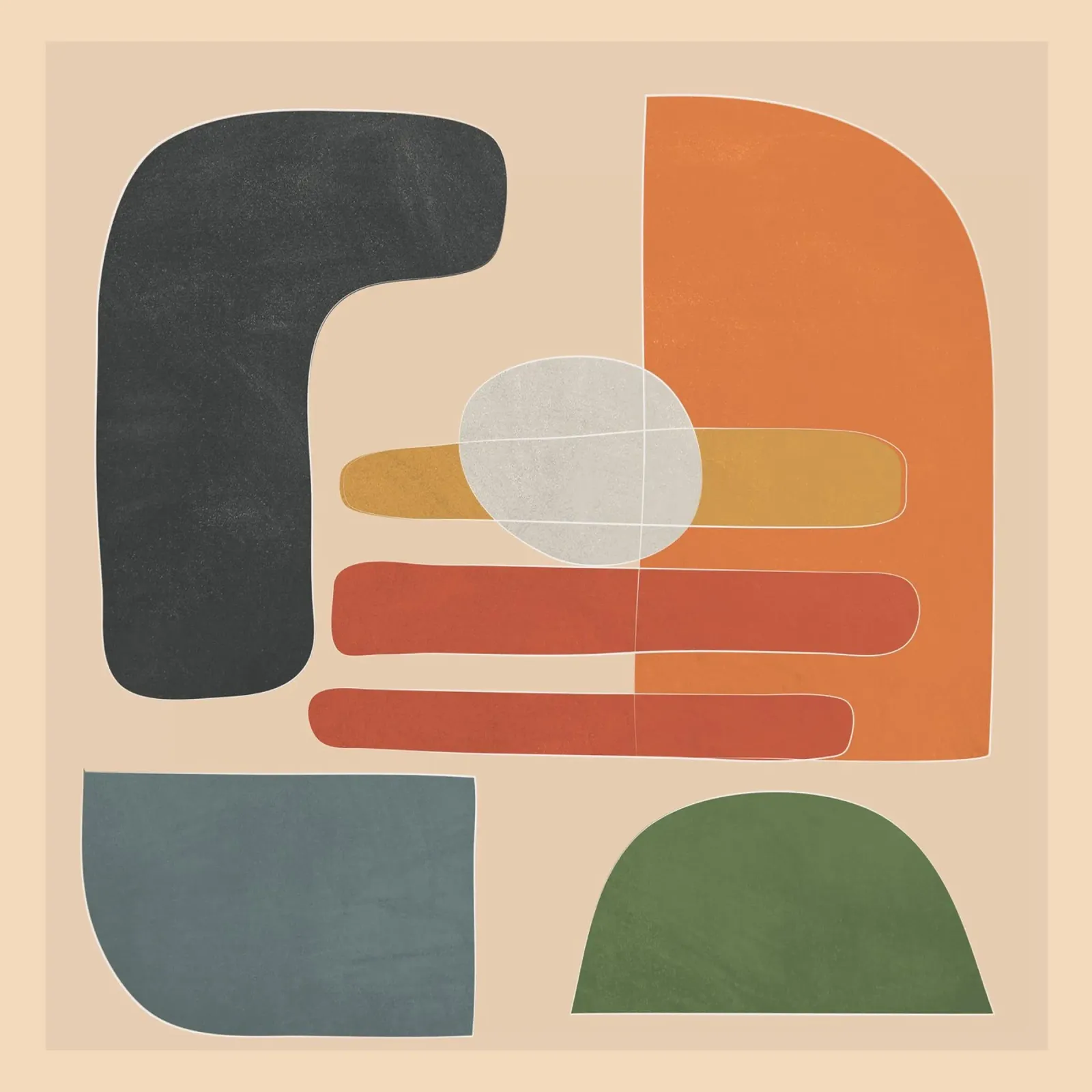 Modern Abstract Art I poster con telaio in legno da cityart
