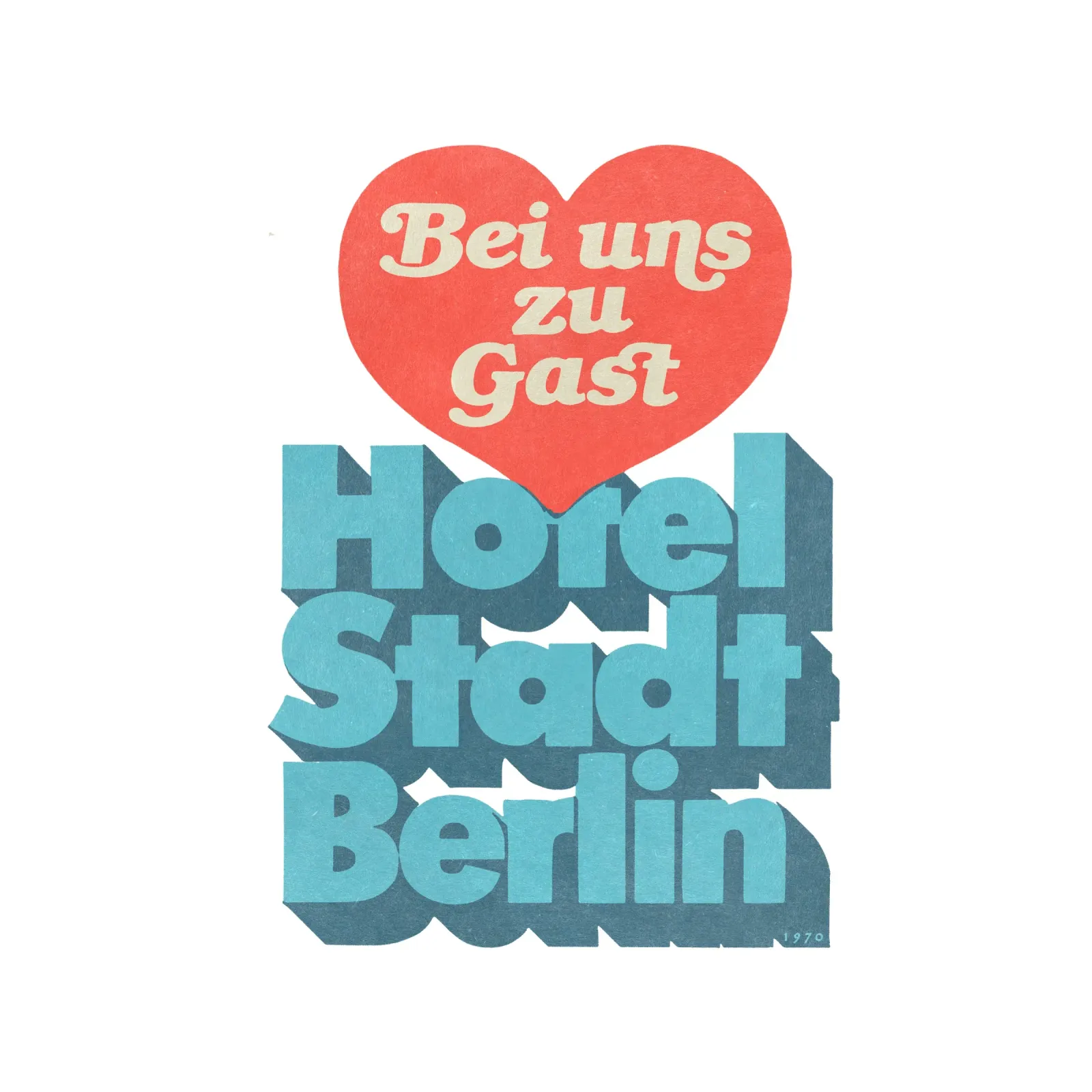 Interhotel Città di Berlino poster con telaio in plastica da DDR DESIGN