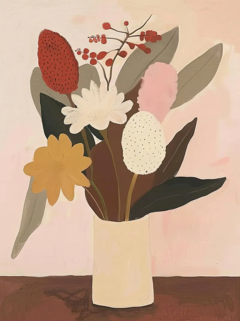 Nature morte douce poster avec cadre en aluminium de DaarbyN