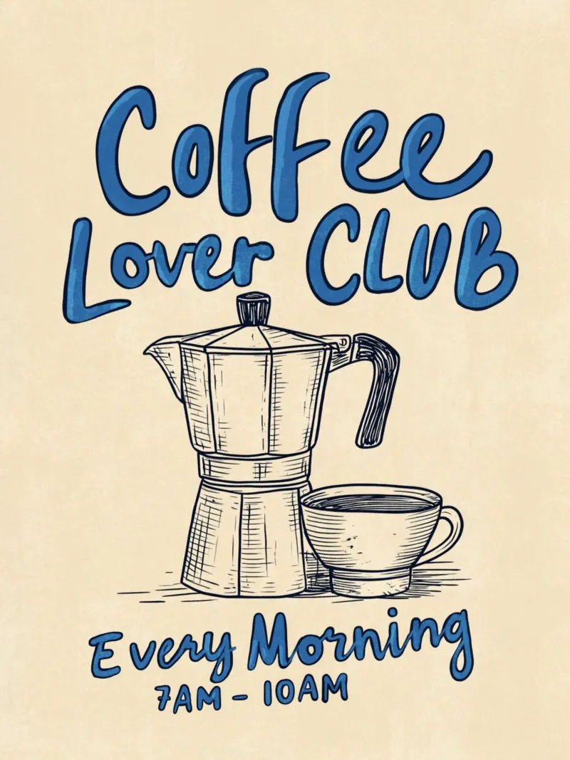 Caffè ogni mattina poster con telaio in plastica da Carinaprint