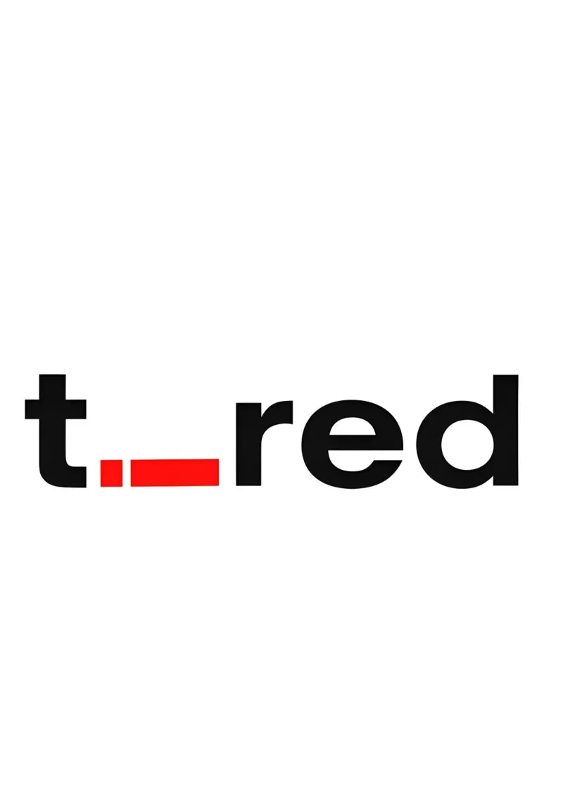 t._red poster con telaio in alluminio da Type & Tape