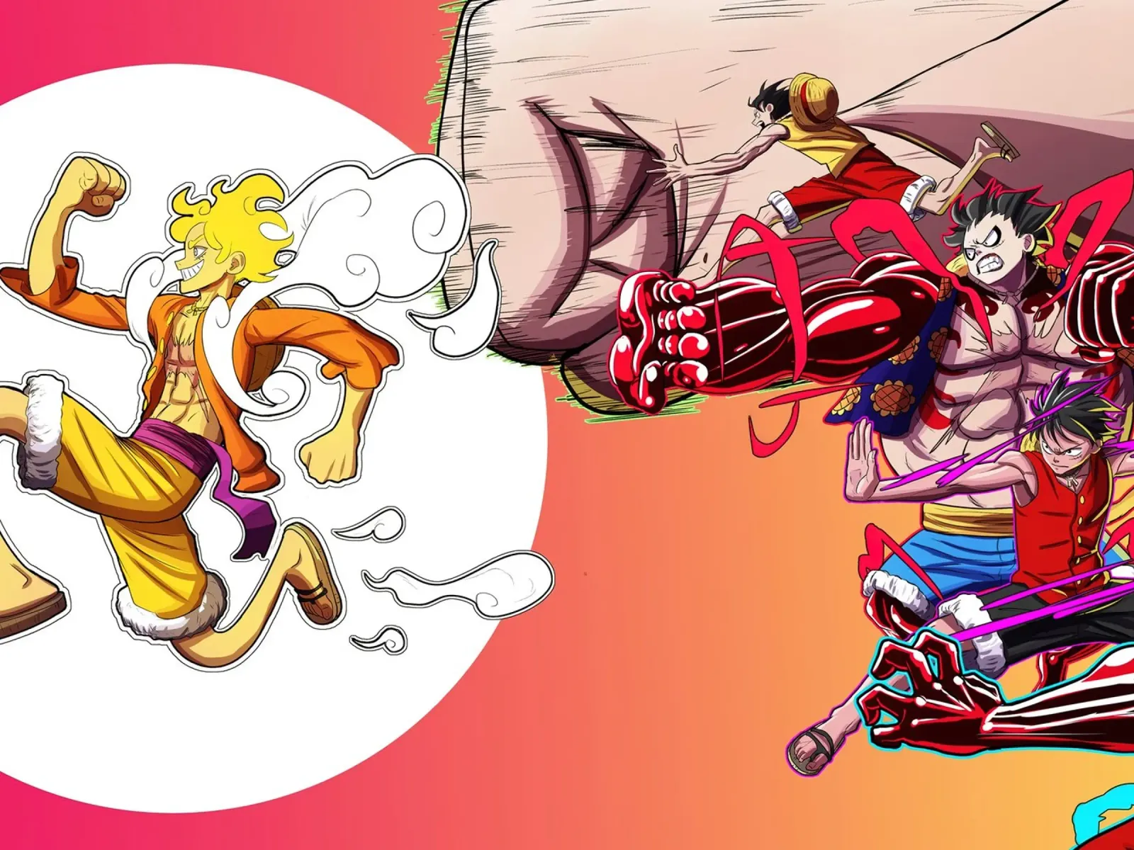 Monkey D Luffy Transform pellicola backlit da Musadad Shop