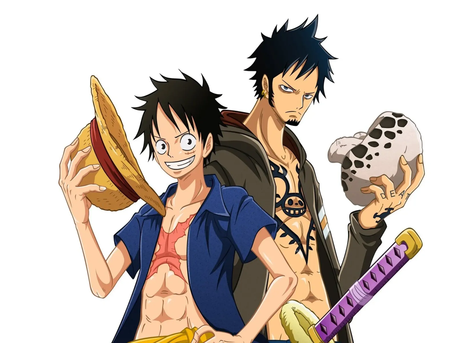 Monkey D Luffy and Trafaglar d law poster da Musadad Shop