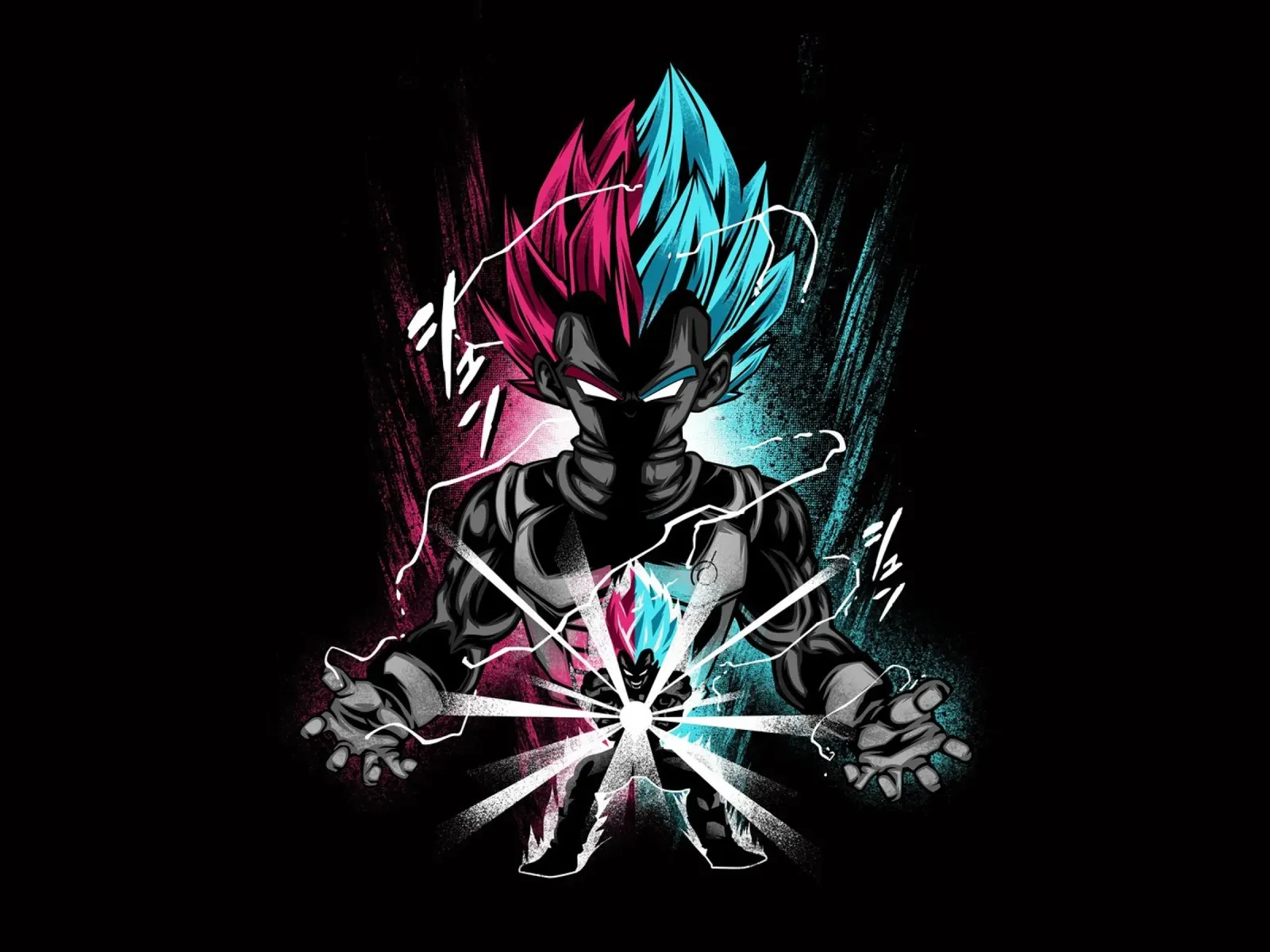 Vegeta Fantasy poster con telaio in alluminio da Musadad Shop