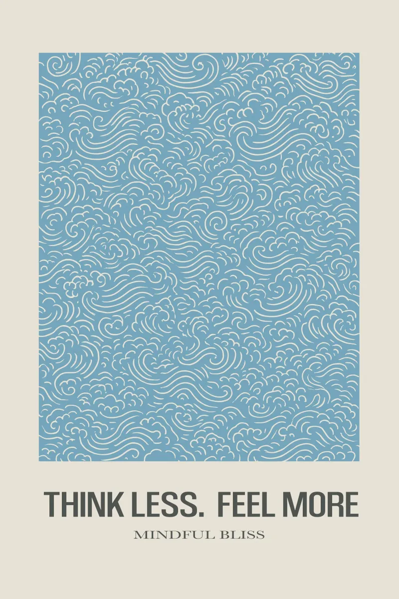 Mindful Flow canvas with Floater frame by SMPLE