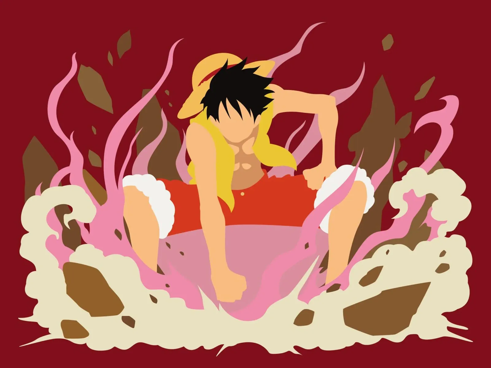 Monkey D Luffy poster con telaio in alluminio da Musadad Shop