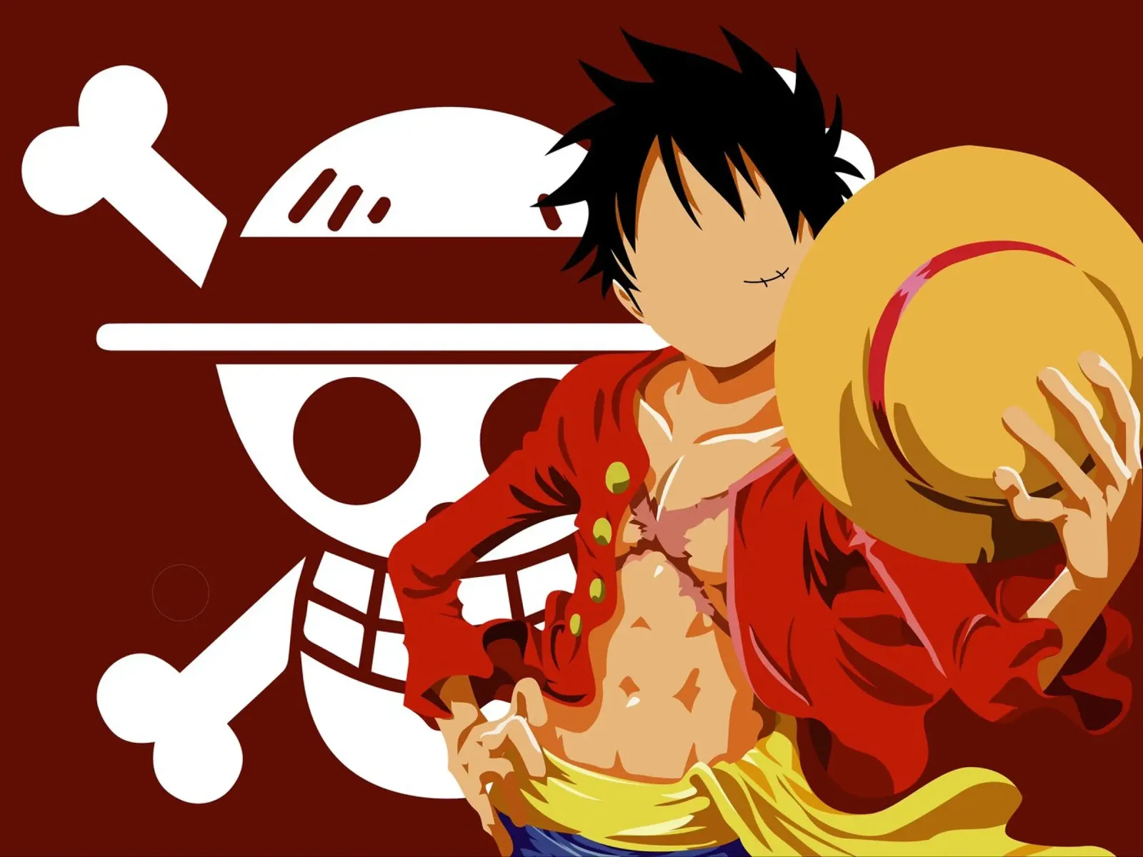 Monkey D Luffy poster con telaio in legno da Musadad Shop