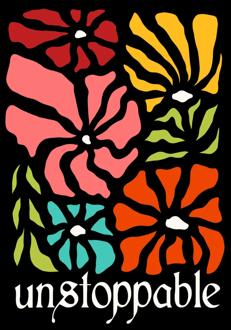 Unstoppable Summer vibes flowers alluminio dibond da TijanaArtStudio88