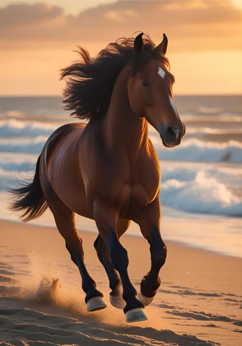 Pferd am Strand poster da Poster Dreams
