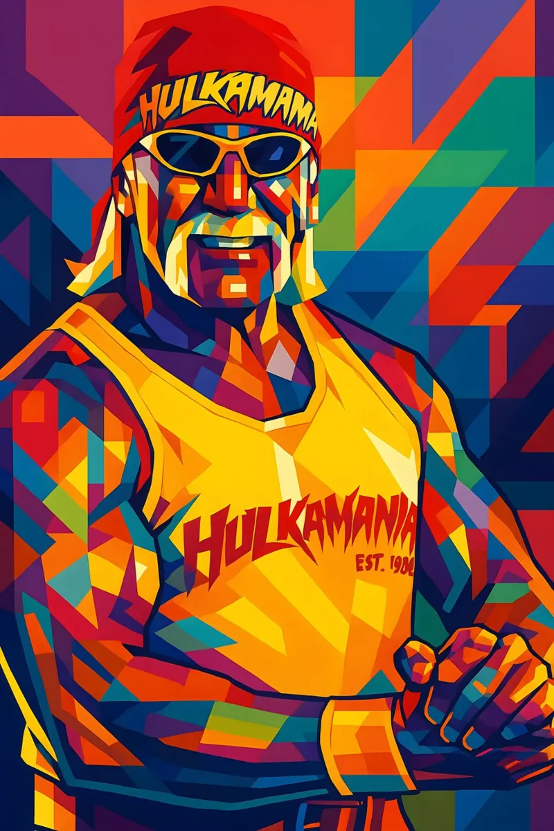Hulk Hogan poster con telaio in alluminio da BONANZA