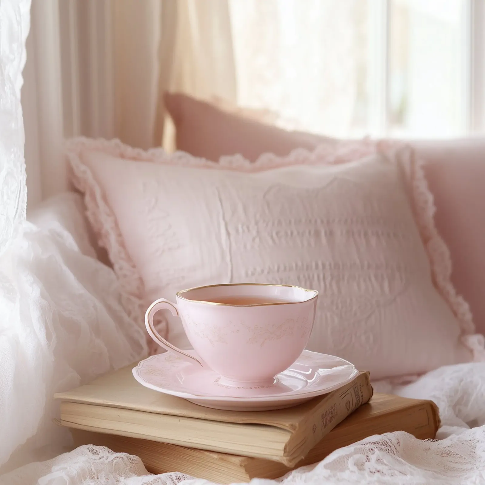 Sussurri in rosa poster con telaio in alluminio da StillVibe Home